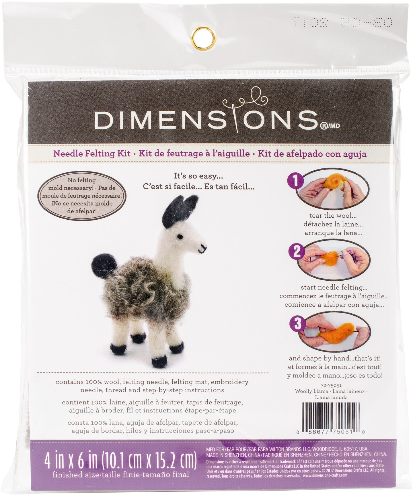 Dimensions Feltworks Single Needle Felting Tool in White/Purple | .75 x 4.5 (1cm x 11cm) | Michaels