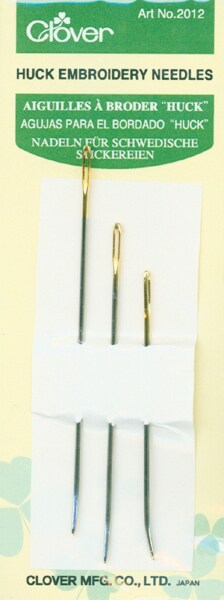 Clover Huck Embroidery Needles-Assorted 3/Pkg