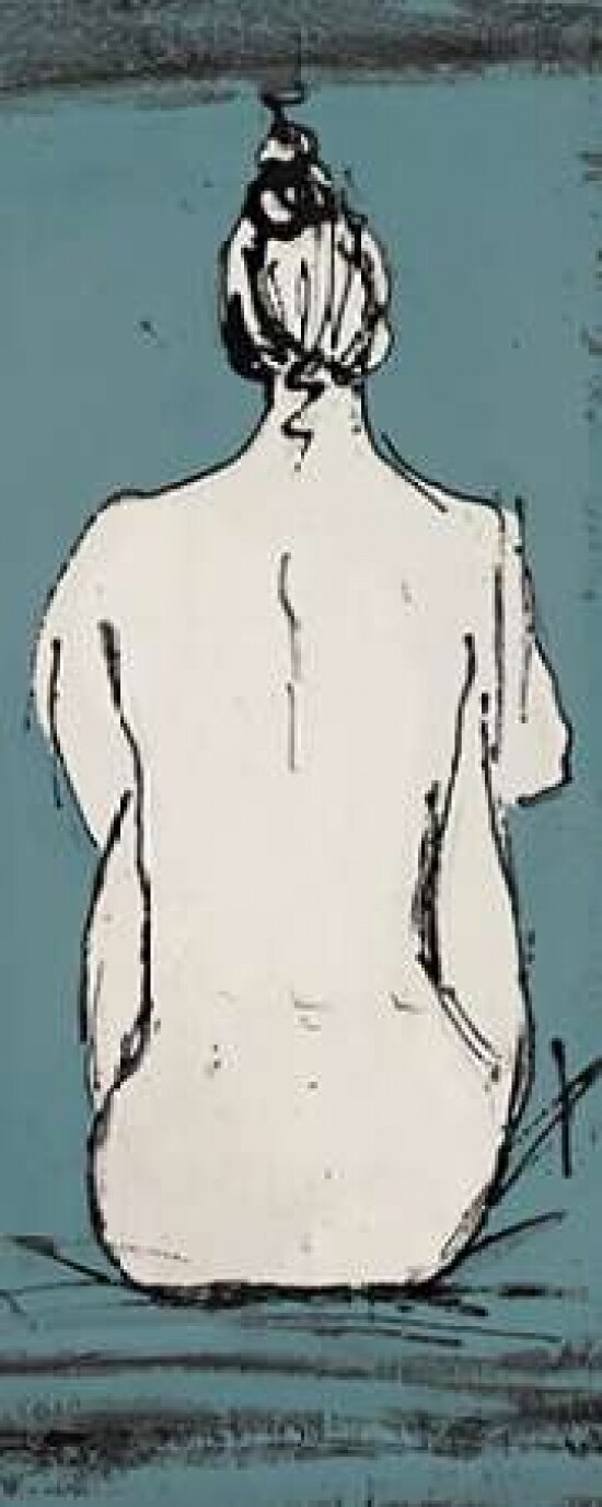 Nude Sketch on Blue II Poster Print by Patricia Pinto - Item # VARPDX7799A
