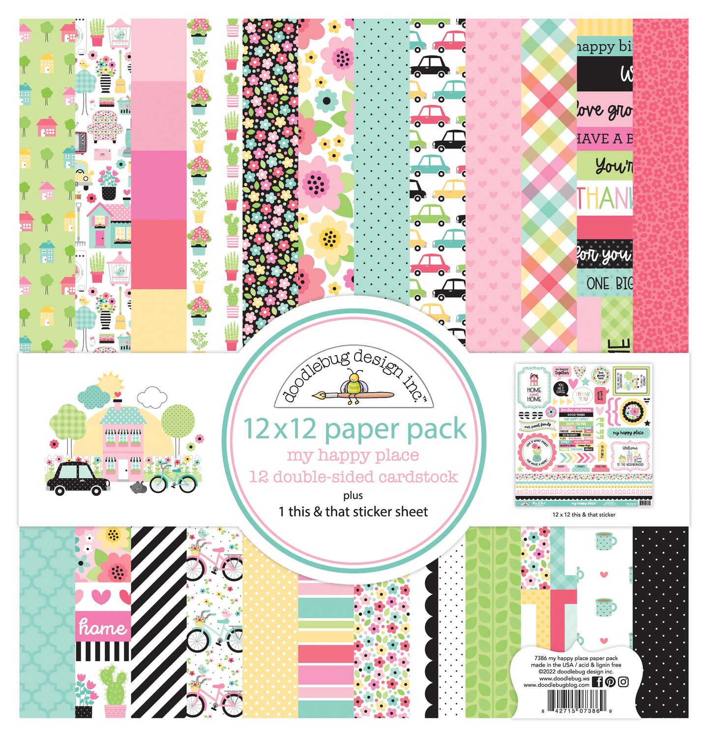 Doodlebug Paper Doodlebug Double-Sided Paper Pack 12