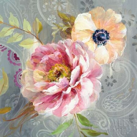 Peonies and Paisley III Poster Print by Danhui Nai - Item # VARPDX30628