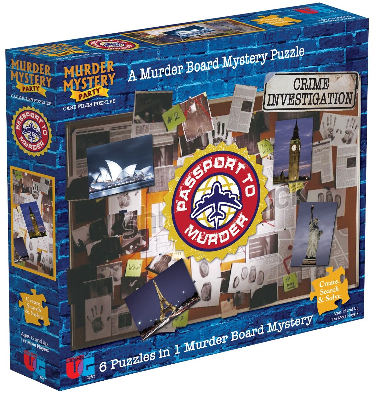 University Games Murder Mystery Party Case Files Puzzles - Murder