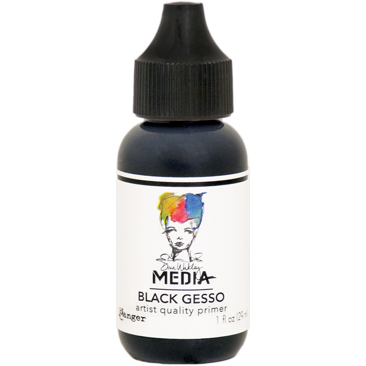 Dina Wakley Media Gesso 1Oz Tube-Black