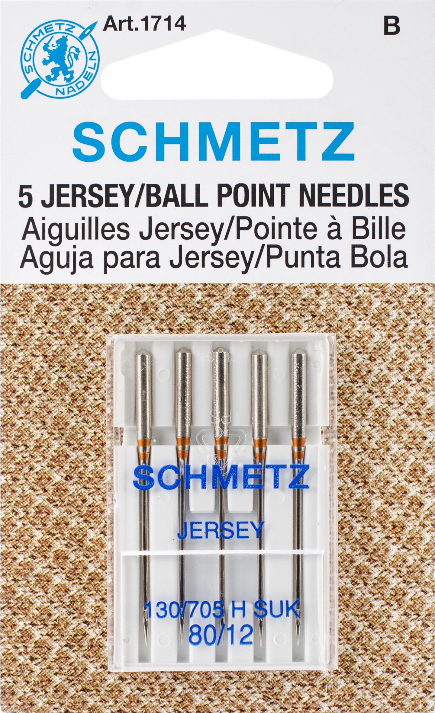 Schmetz Ball Point Jersey Machine Needles-Size 12/80 5/Pkg