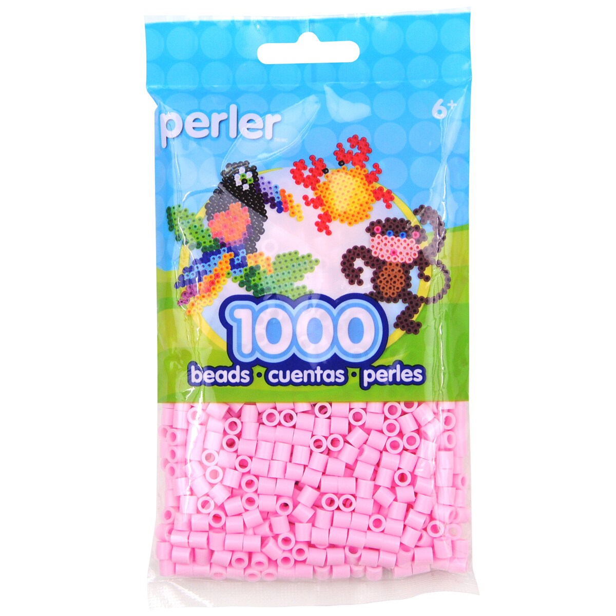 Perler Beads 1,000/Pkg-Light Pink