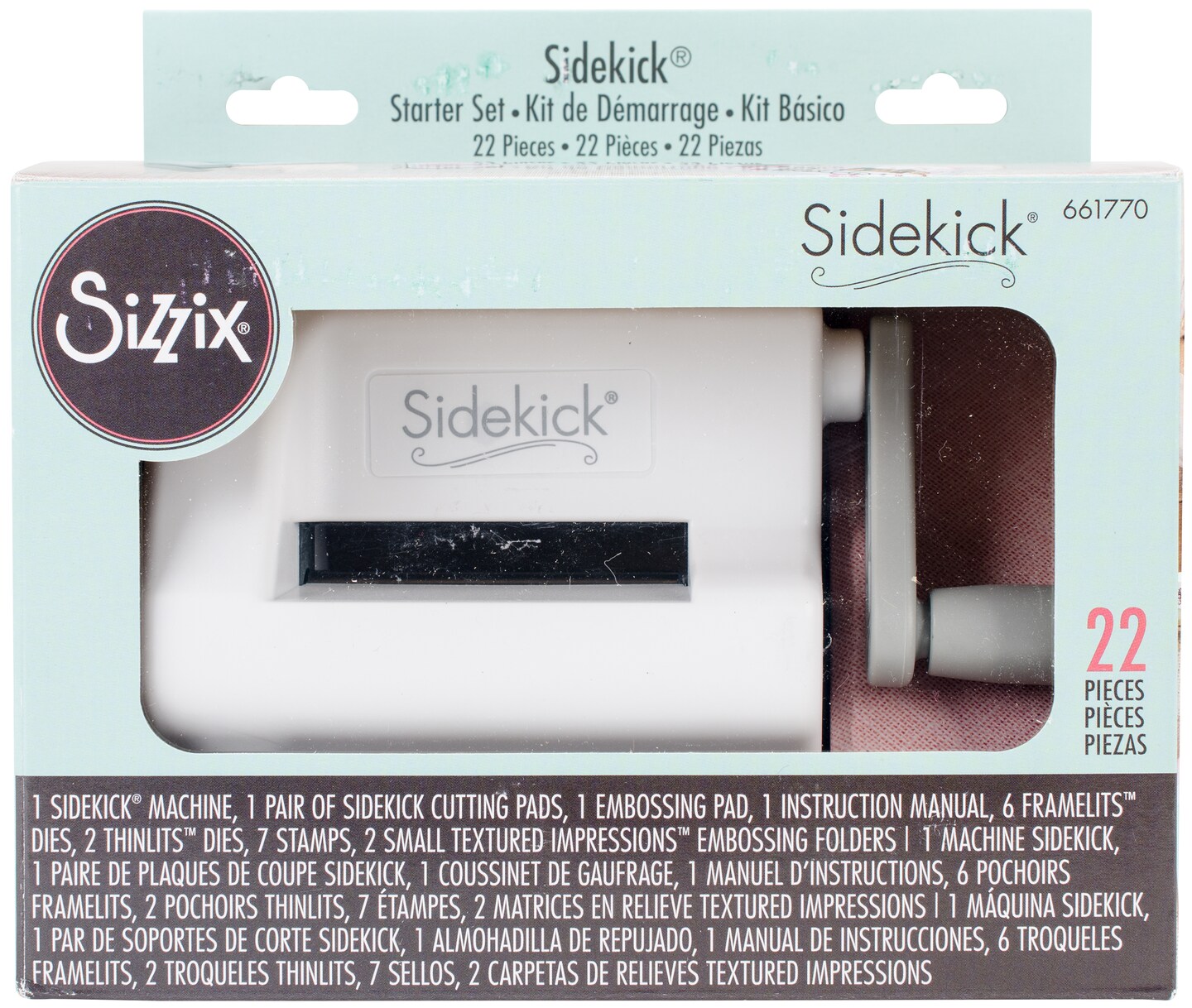Sizzix Sidekick Starter Kit-White &#x26; Gray