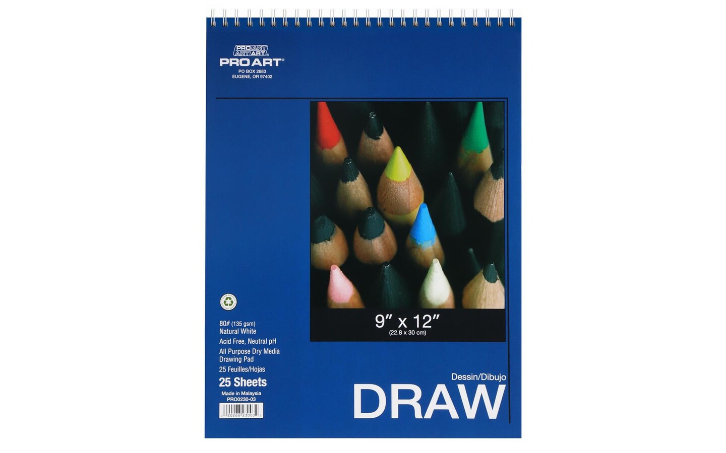 Pro Art Drawing Paper Pad 9x12 80lb 25pc Wire Michaels