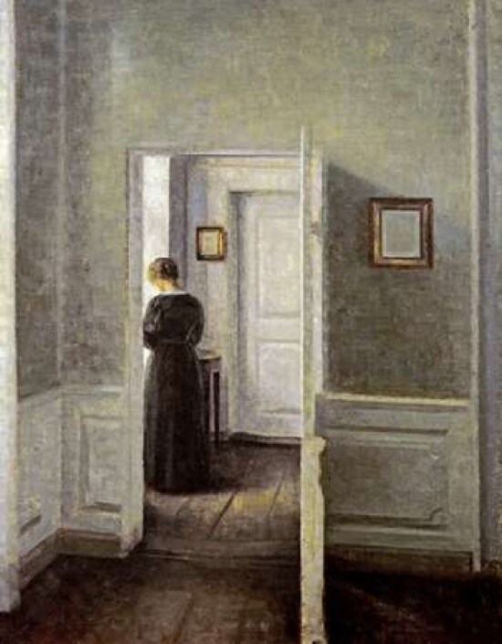 An Interior With a Woman Poster Print by  Vilhelm Hammershoi - Item # VARPDX268048