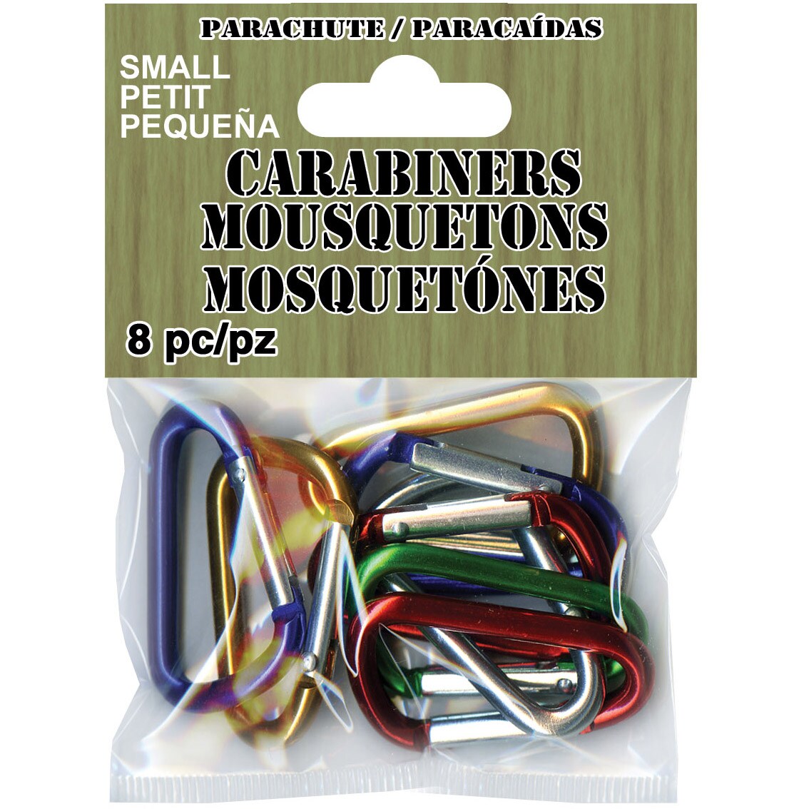 Pepperell Paracord Carabiners Small 8/Pkg