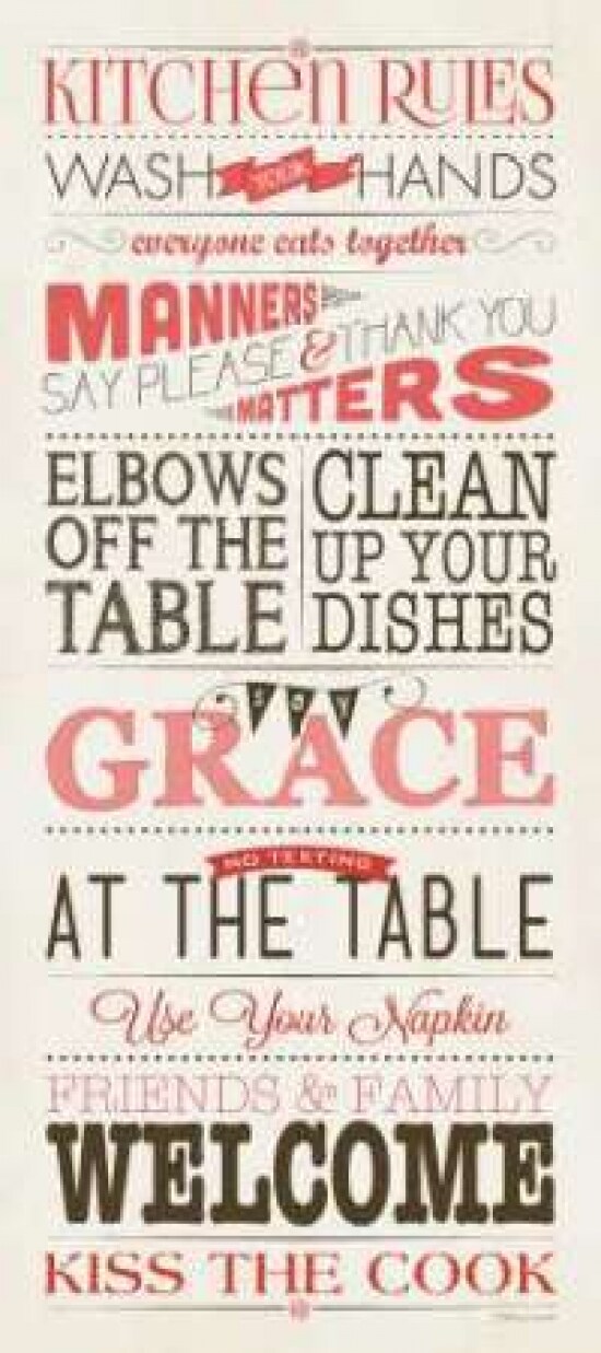 Kitchen Rules - White Poster Print by Stephanie Marrott - Item # VARPDXSM10451