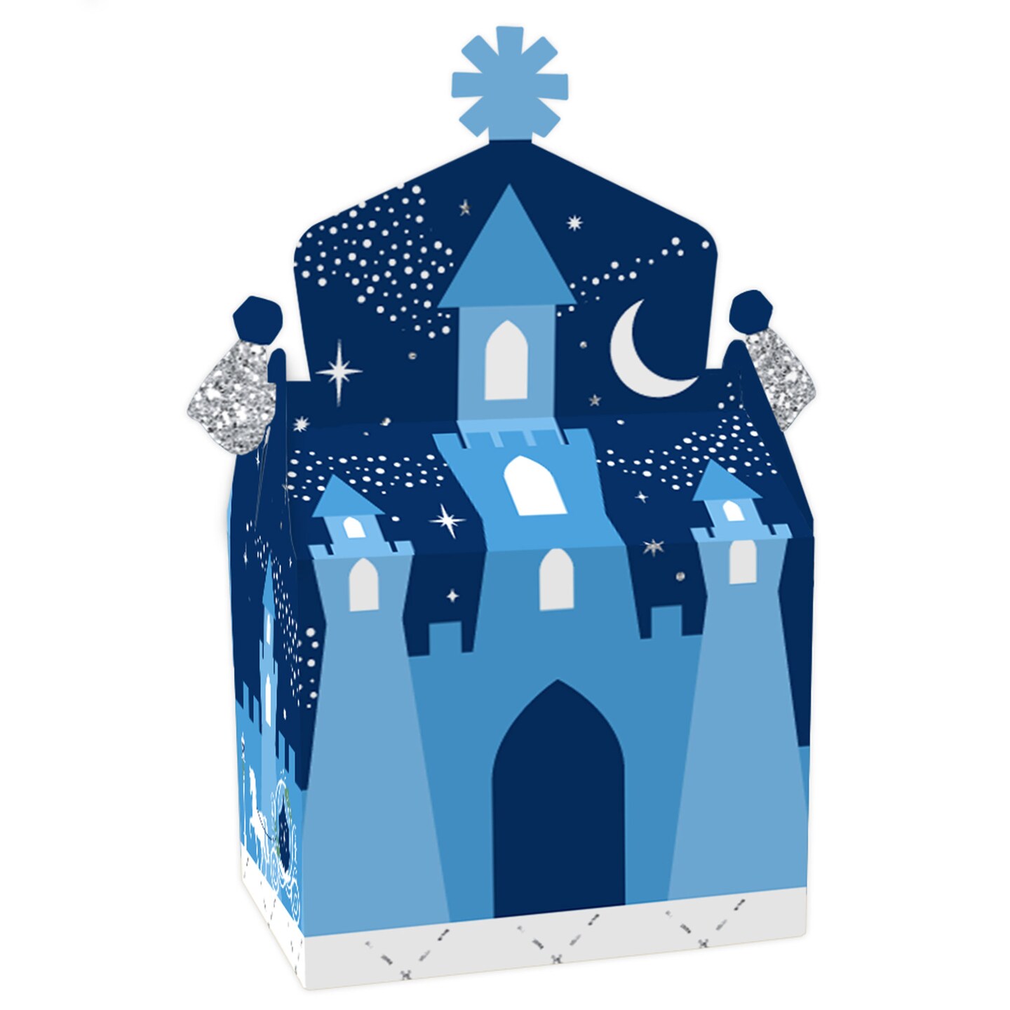 Big Dot of Happiness Fairy Tale Fantasy - Treat Box Party Favors - Royal Prince and Princess Party Goodie Gable Boxes - Set of 12