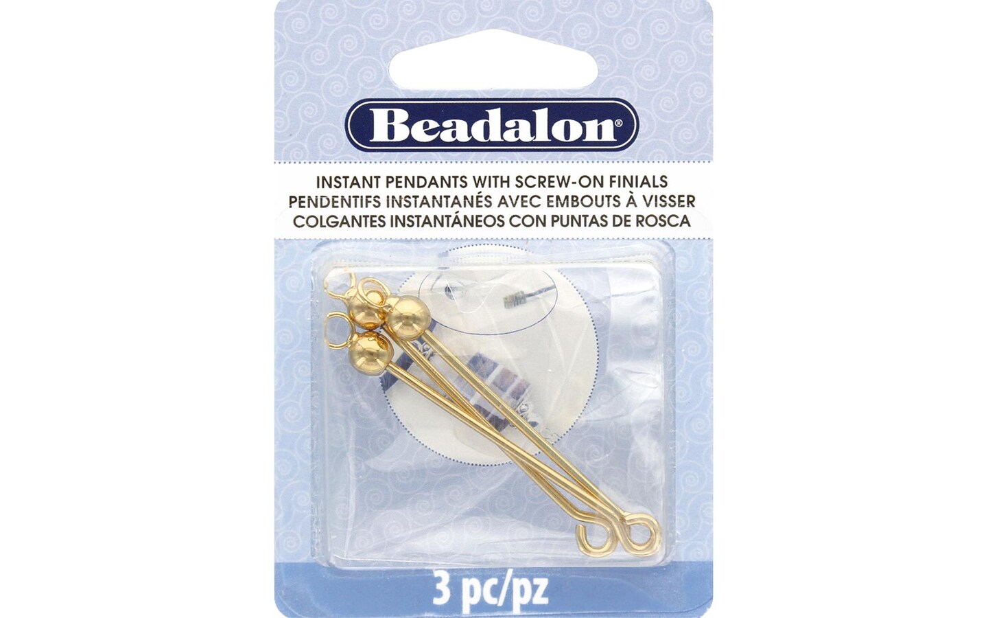 Beadalon Instant Pendant Round 36.6x1.6mm Gold