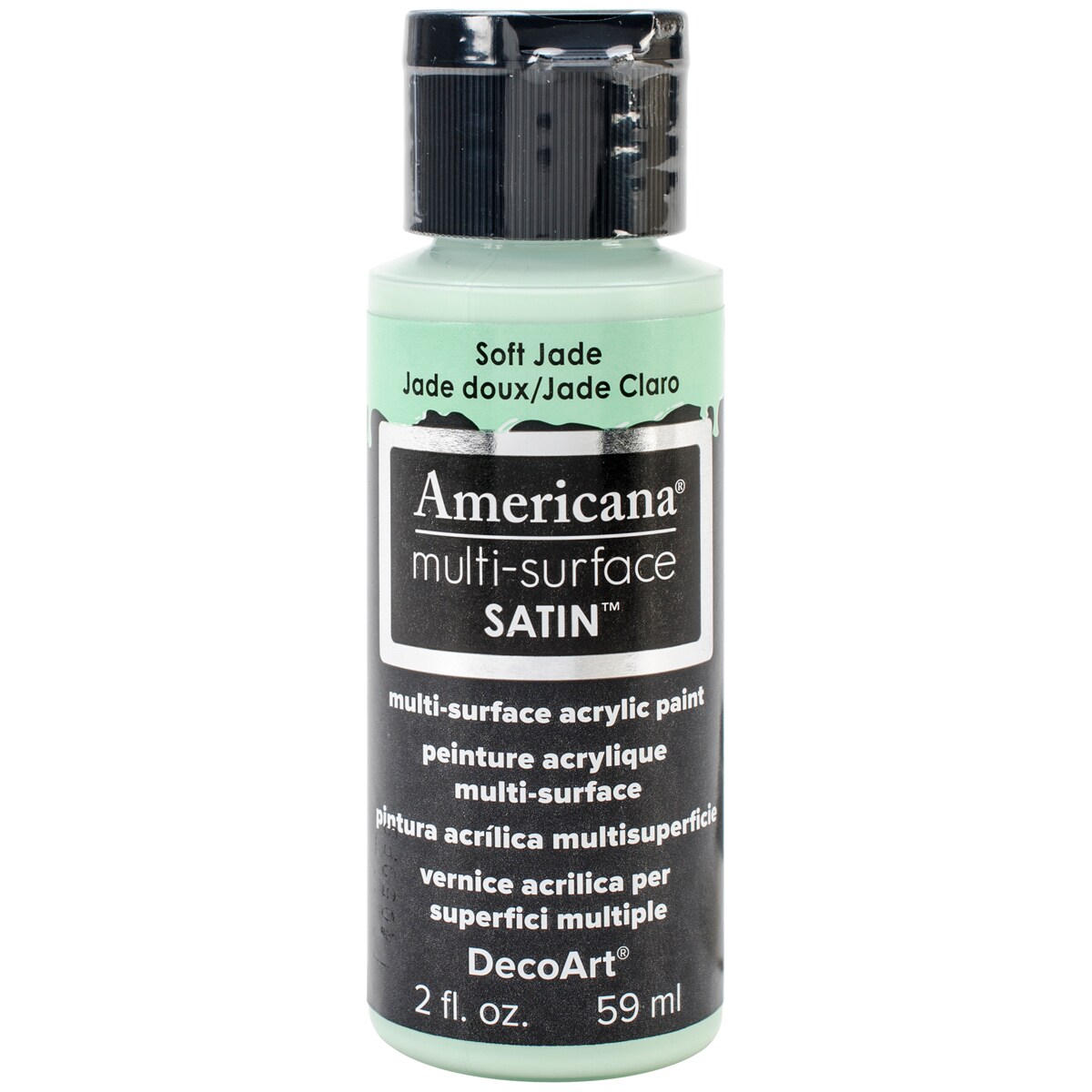 DecoArt Americana Multi-Surface Satin Acrylic Paint 2oz-Soft Jade