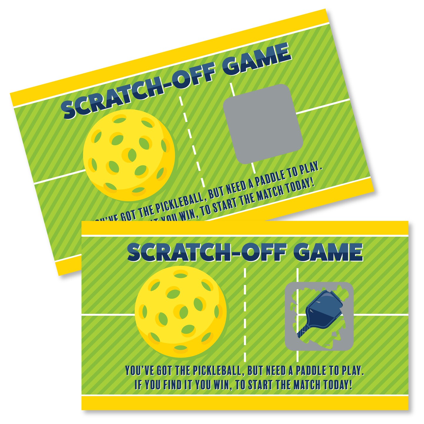 Big Dot of Happiness Let&#x2019;s Rally - Pickleball - Birthday or Retirement Party Game Scratch Off Cards - 22 Count