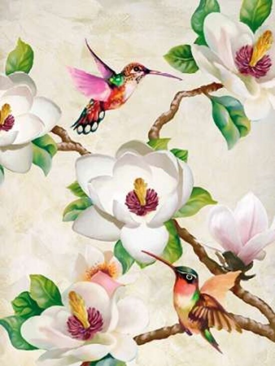 Magnolia and Humming Birds Poster Print by Terry Wang - Item # VARPDX3TW2931