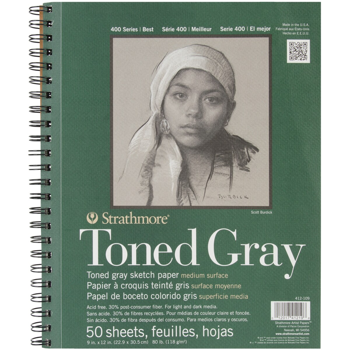 Strathmore Toned Gray Sketchbook 50 Sheets