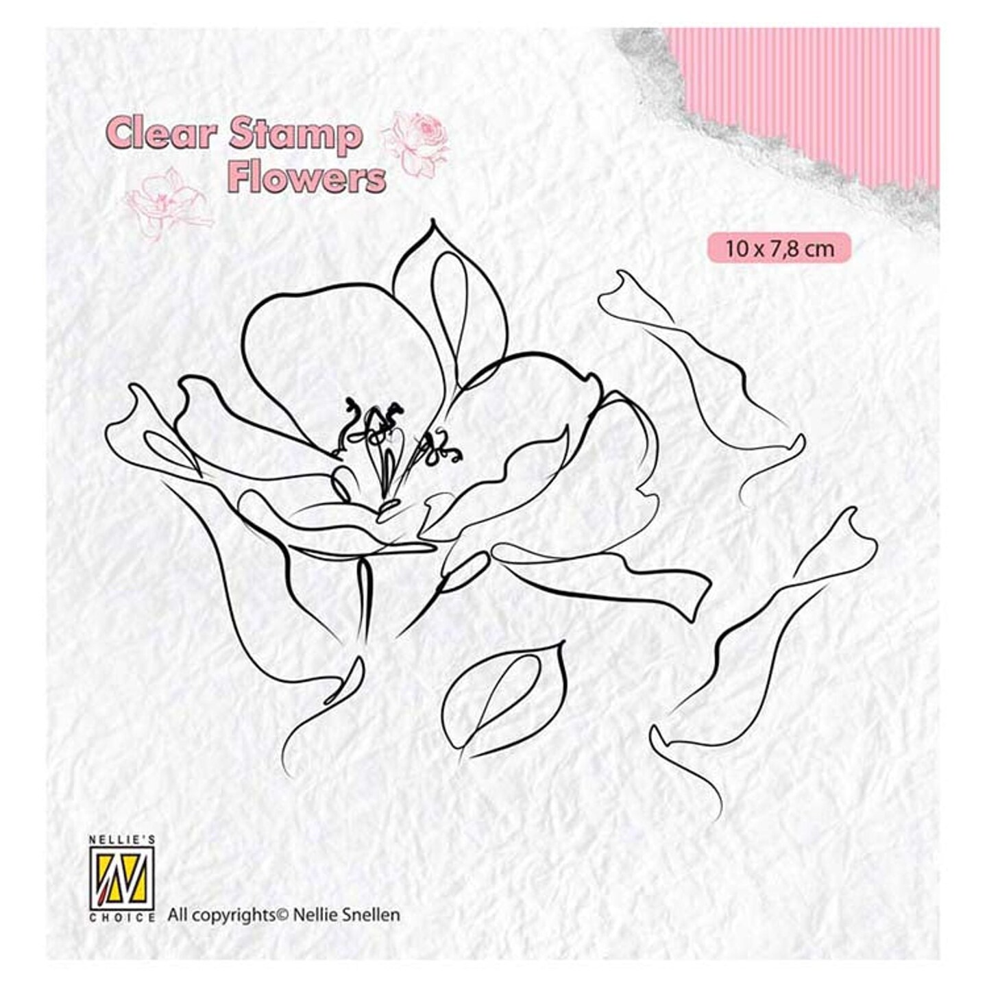 Nellie&#x27;s Choice  Clear Stamp Flowers - Wild Rose