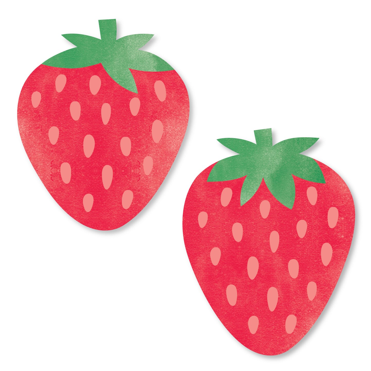 Big Dot of Happiness Berry Sweet Strawberry - DIY Shaped Fruit Themed  Birthday Party or Baby Shower Cut-Outs - 24 Count