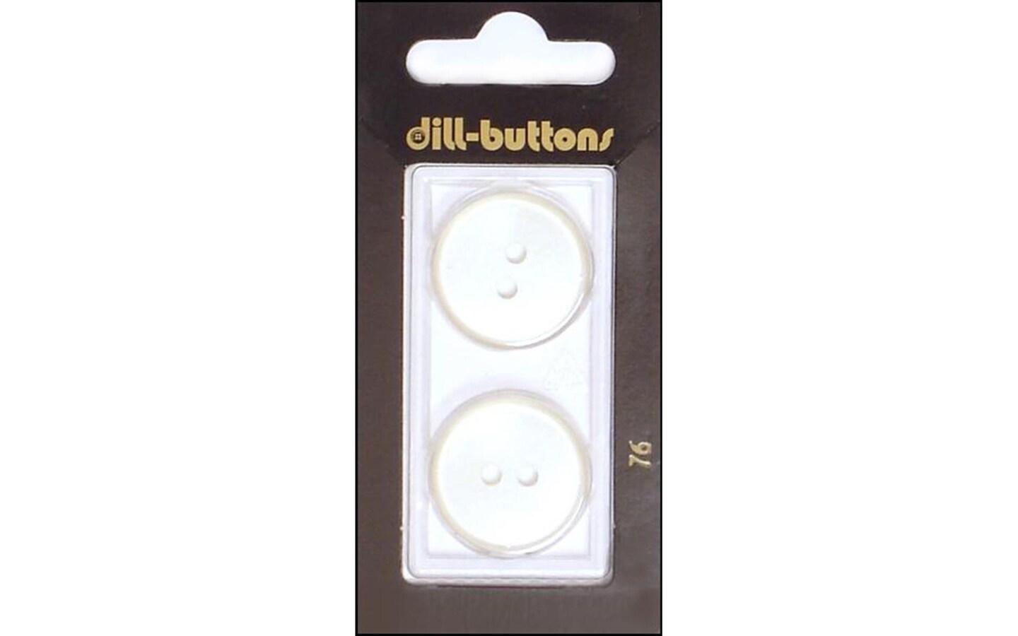 Dill Buttons 23mm 2pc 2 Hole Ivory