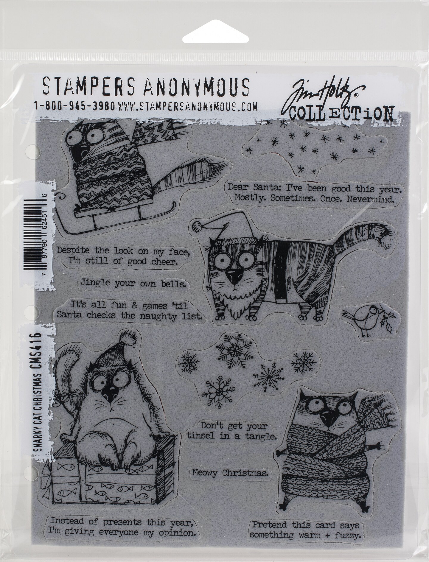 Tim Holtz Cling Stamps 7&#x22;X8.5&#x22;