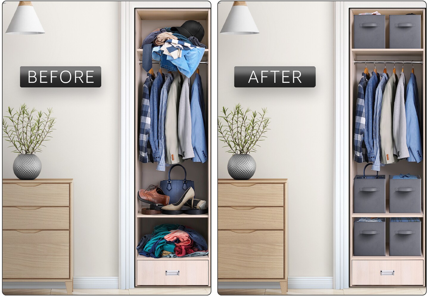 Sorbus 6 Pack 13 Inch Foldable Storage Cubes with Handles- for Organizing Home, Shelves, Nursery, Playroom, Closet and More