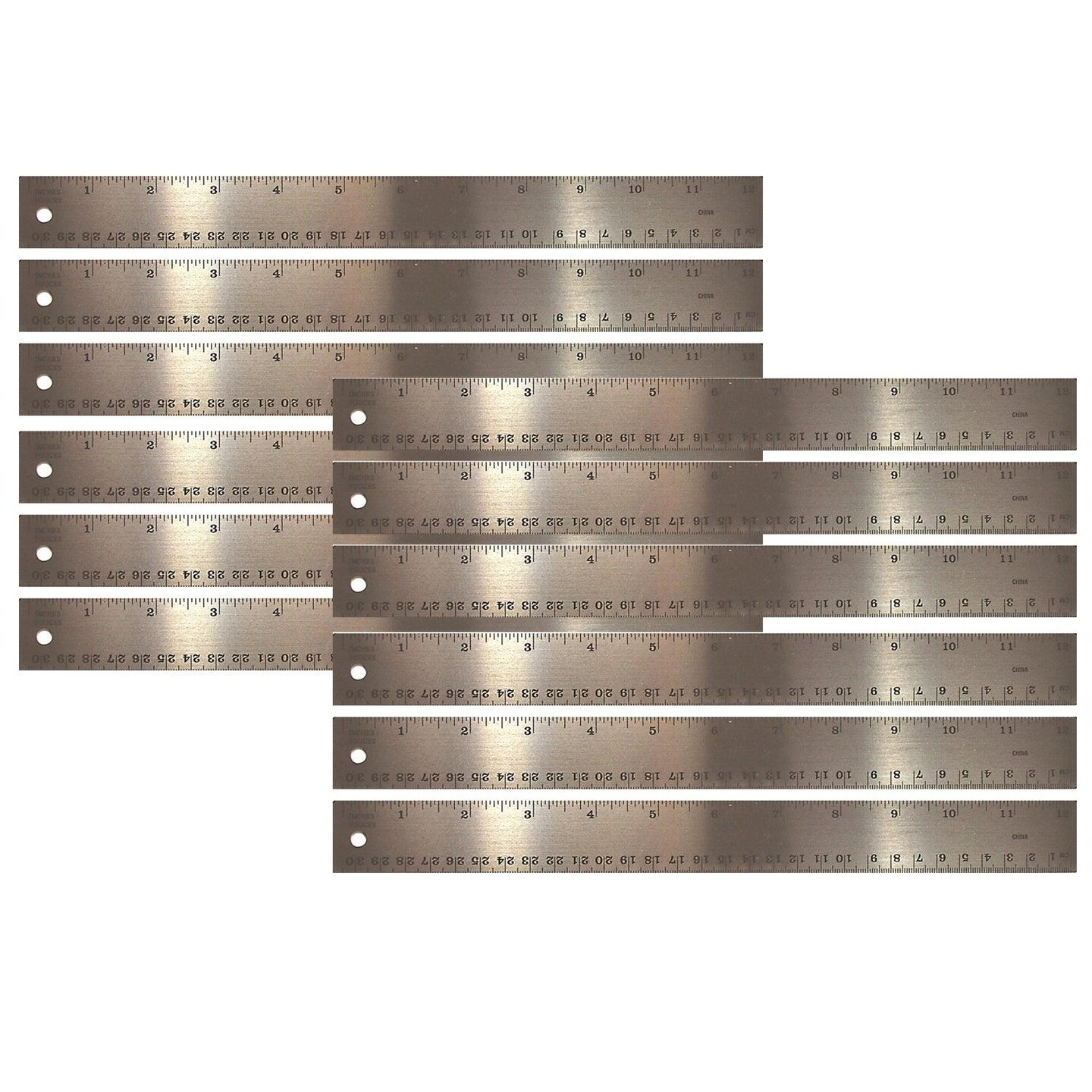 Stainless Steel Ruler, 12&#x22;, Pack of 12