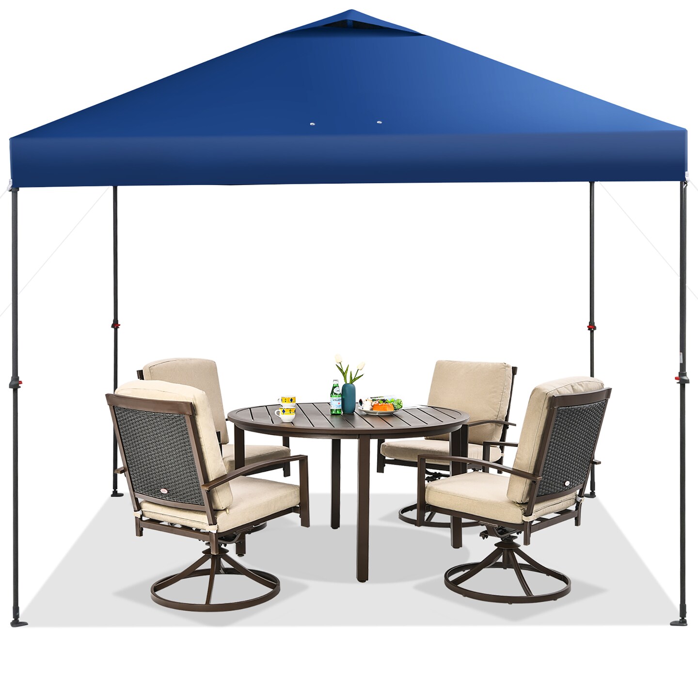 Costway Patio 10x10ft Outdoor Instant Pop-up Canopy Folding Tent Sun Shelter UV50+ Gray/Blue/White