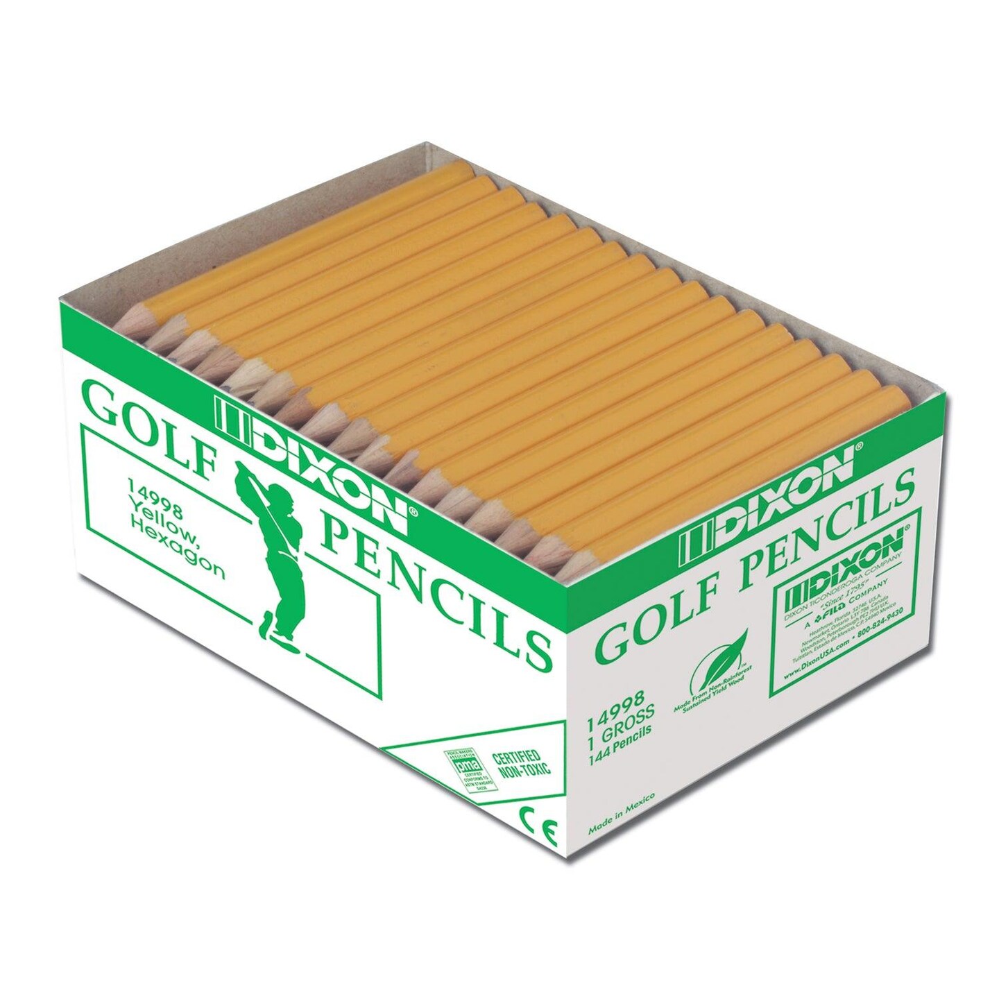 Golf/Compass Pencils, 3.5&#x22;, Box of 144