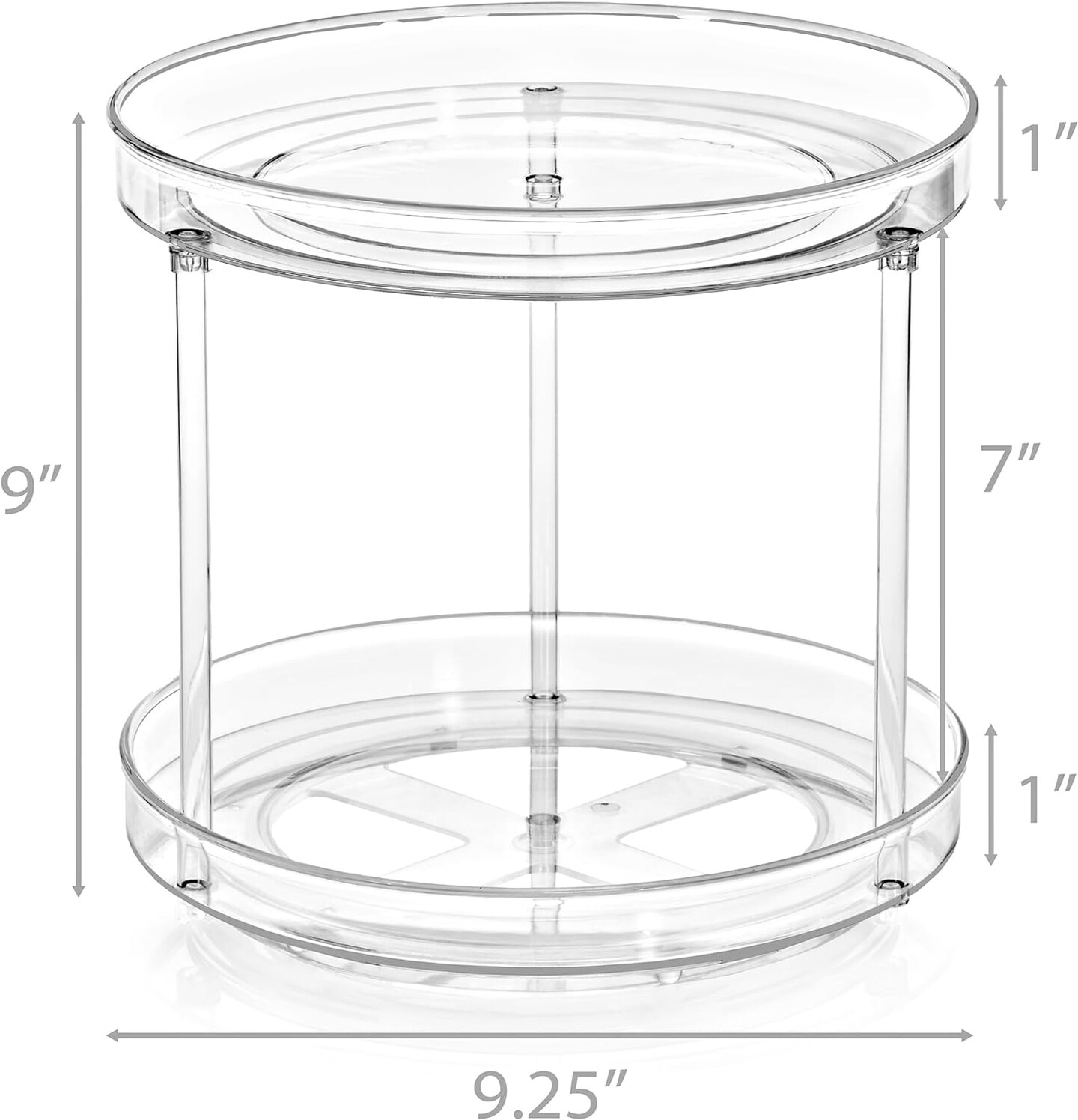 Sorbus Lazy Susan Organizer Set - for Fridge, Pantry, Cabinet, Table, Makeup, Set Includes 1 Tall Lazy Susan, 1 Two Tier