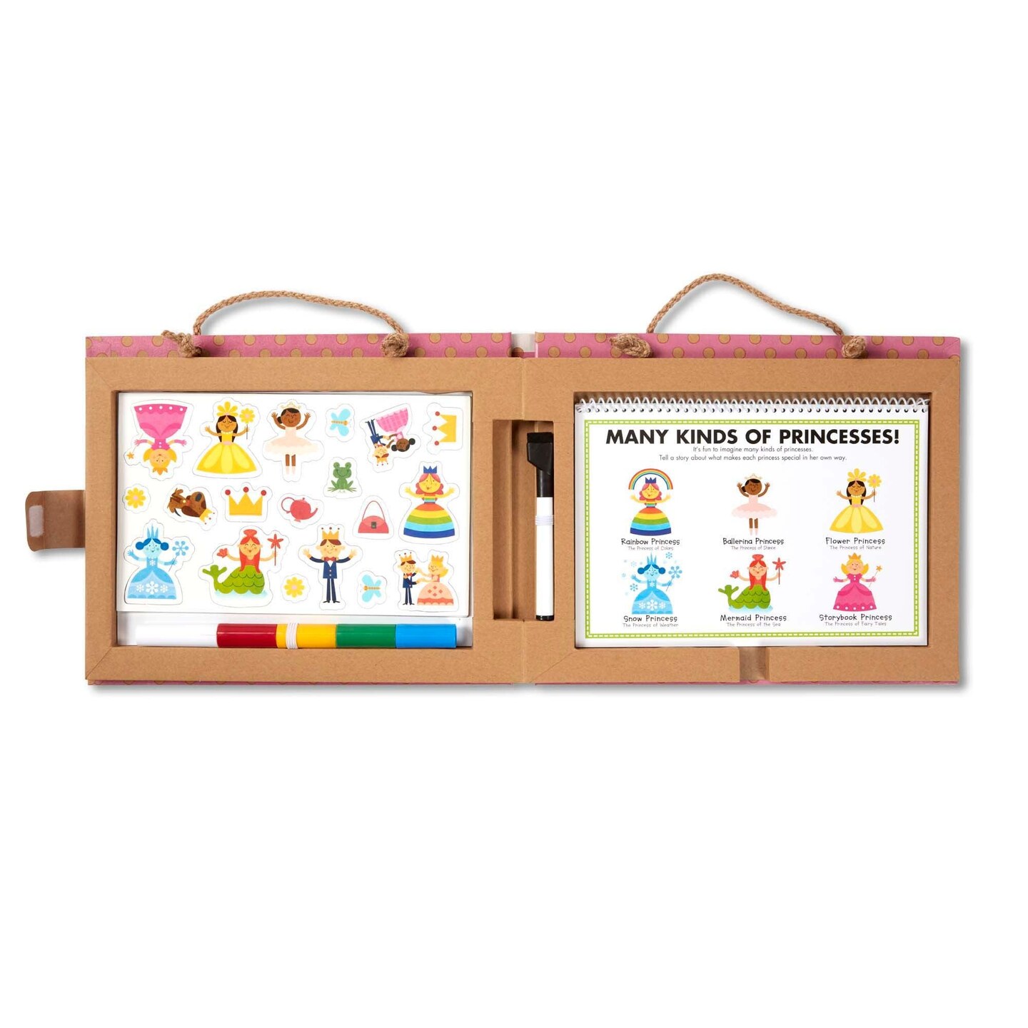 Natural Play: Play, Draw, Create Reusable Drawing &#x26; Magnet Kit - Princesses