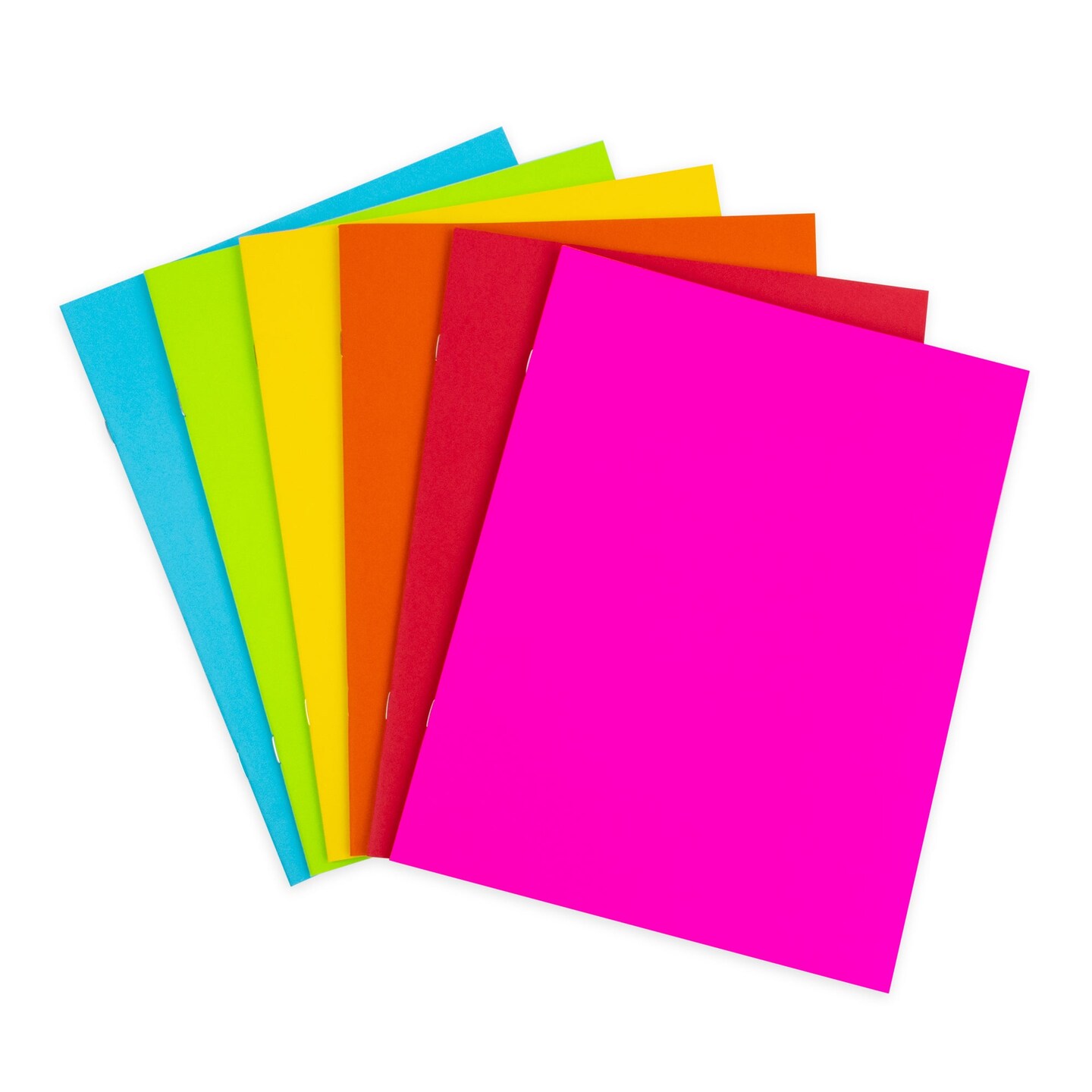 Bright Blank Books, 24 Pages, Assorted Colors, 8.5&#x22; x 11&#x22;, 6 Per Pack, 2 Packs