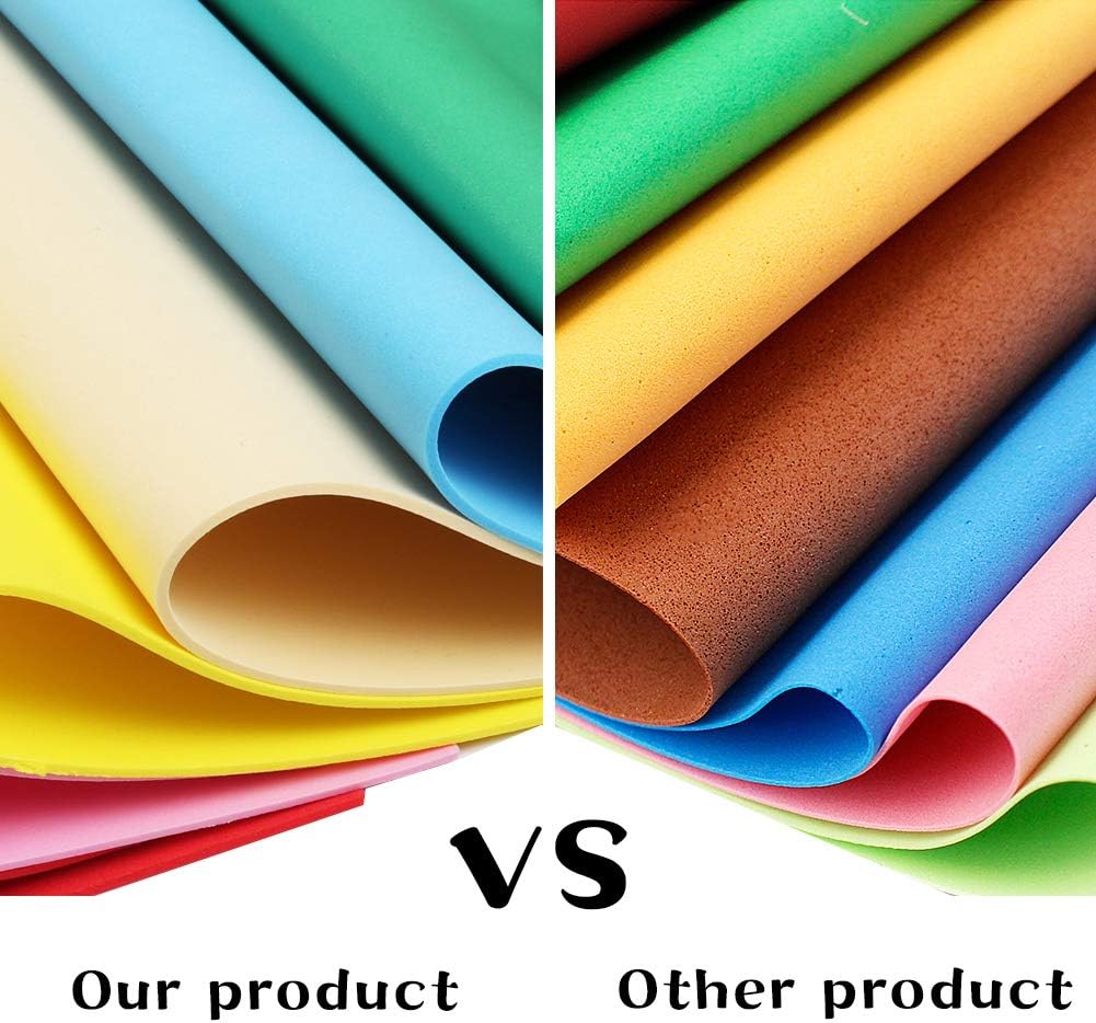 80 PCS EVA Foam Handicraft Sheets, Craft Foam Sheets Assorted Colorful for Craft Projects,Kids DIY Projects Classroom Parties and More(16 Colors - 8.25 x 5.8 inches)