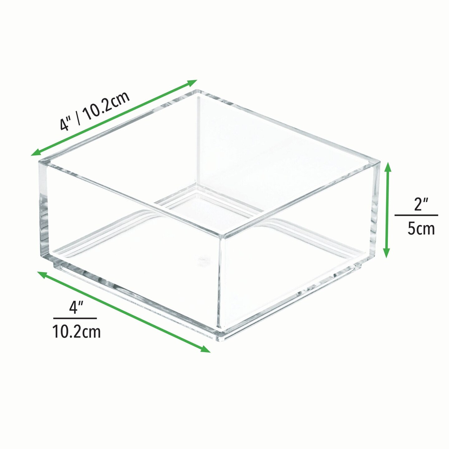 mDesign Plastic Makeup Vanity Drawer Organizer Tray, 3 Pack