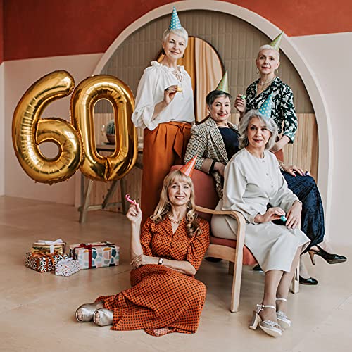 40 Inch Gold Digit Helium Foil Balloon - Gold Number 0 for Birthday Party