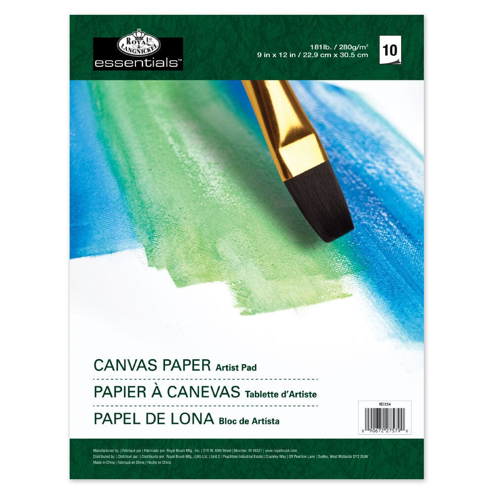 Canvas Pad, 22.9cm x 30.5cm, 10 Sheets