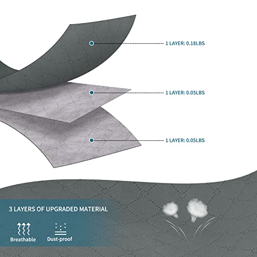 90L Large Storage Bags, 6 Pack Clothes Storage Bins Foldable Closet Organizers Storage Containers with Durable Handles for Clothing, Blanket, Comforters, Bed Sheets, Pillows and Toys (Gray)