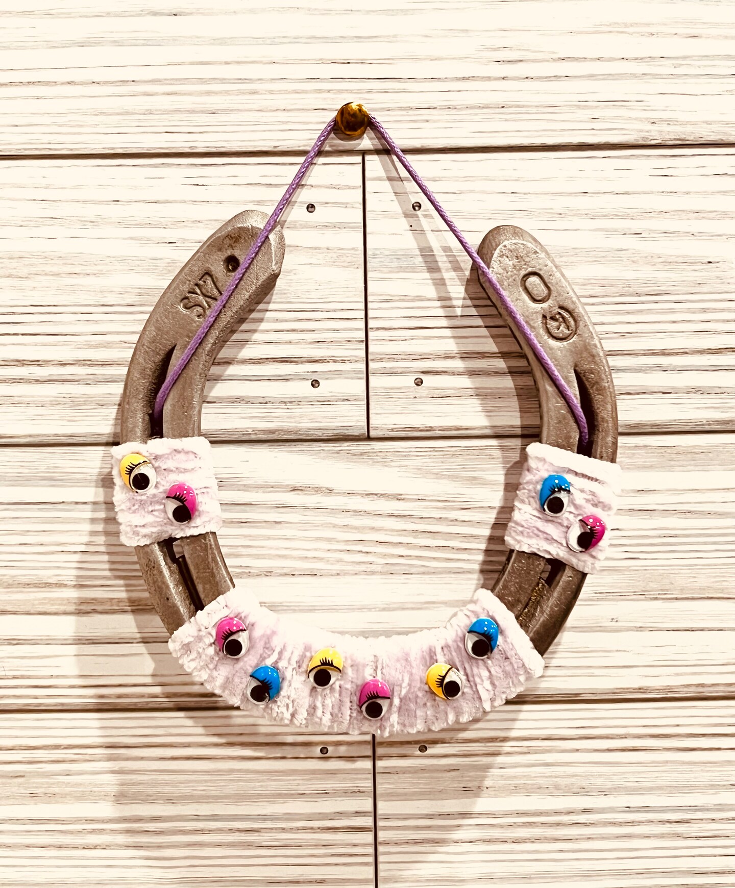 Horse Lover Gift - Rustic Hanging Horseshoe Decor : Handmade  Products