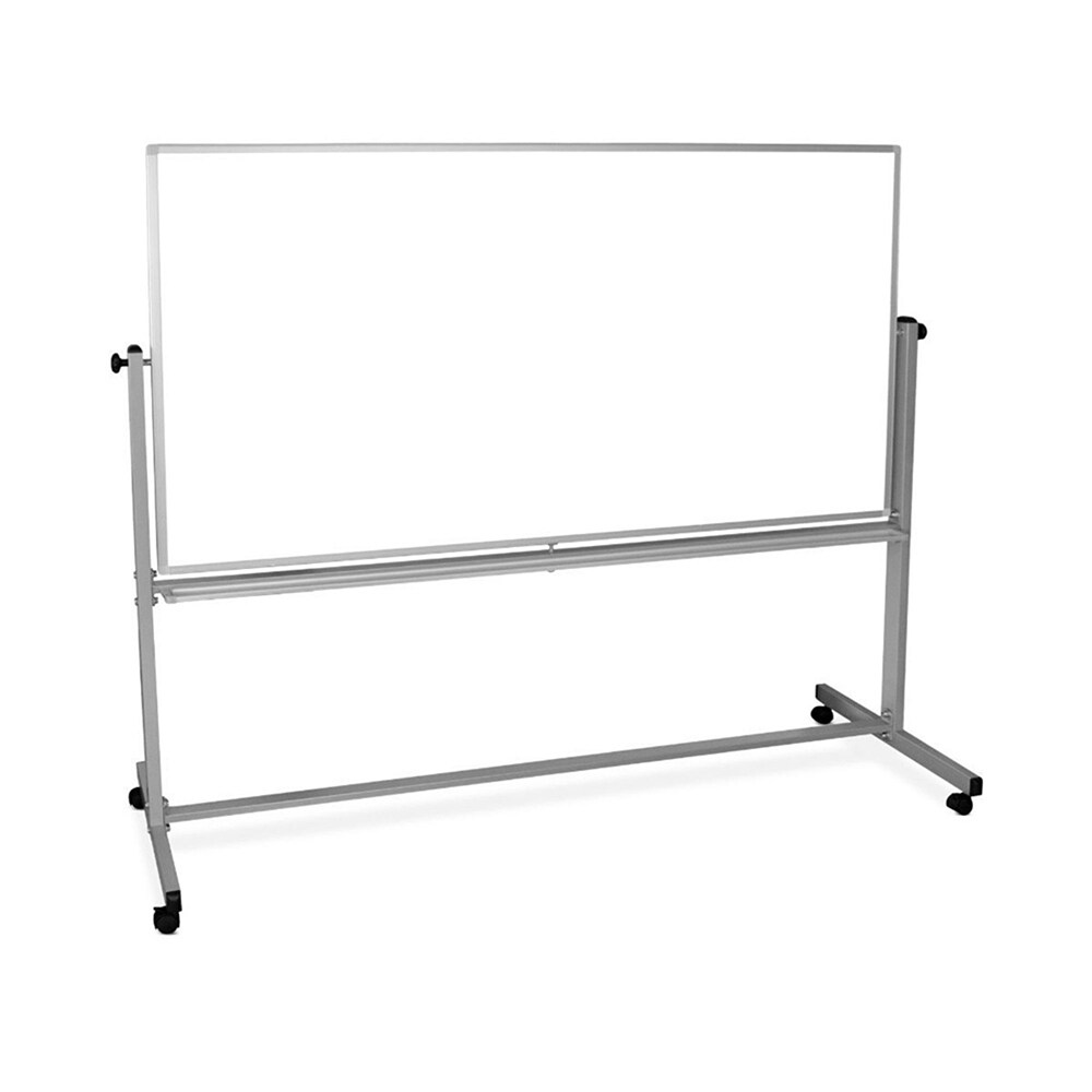Offex Mobile Magnetic Large Whiteboard on Wheels, Free Standing Double-Sided Dry Erase White Board - 72"W x 48"H