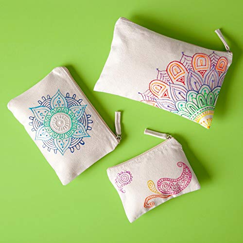 Dimensional Fabric Paint Big Box - Creative Party Kit with Reusable Plastic Bin, Permanent 3D Paint for Fashion DIYs, Rock Painting, Arts & Crafts, Rainbow Colors, 16-Pack