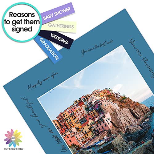 10 Pack 11x14 Mixed Colors White Core Picture Mats for 8x10 Photos