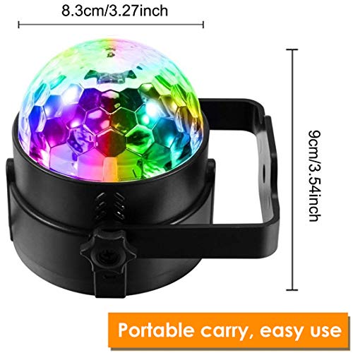 Sound Activated Party Lights with Remote Control - DJ Lighting Disco Ball Strobe Lamp with 7 Modes, Ideal for Home, Room, Dance Parties, Birthdays, Karaoke, Halloween, Christmas, Weddings, and Club Decorations