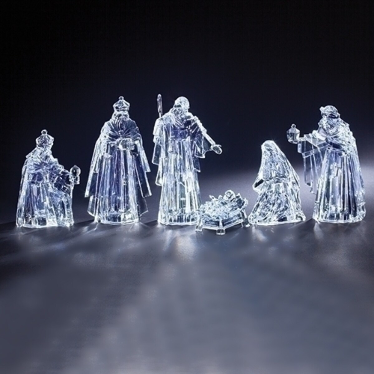 Roman Set of 6 LED Lighted Nativity Scene Christmas Tabletop Figurines 10.75&#x22;