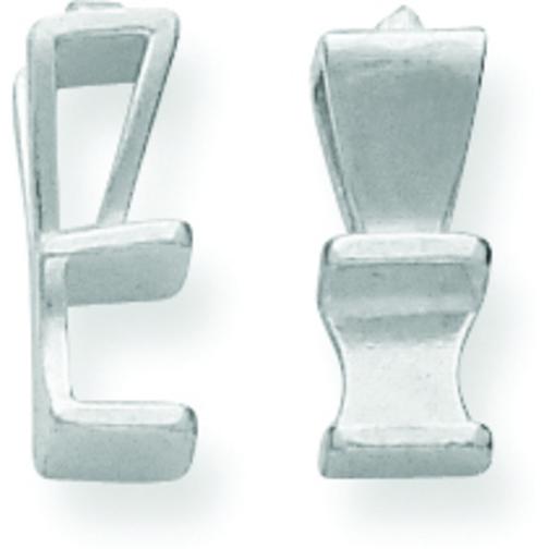 14K White Gold Round Channel Pendant Setting 6mm