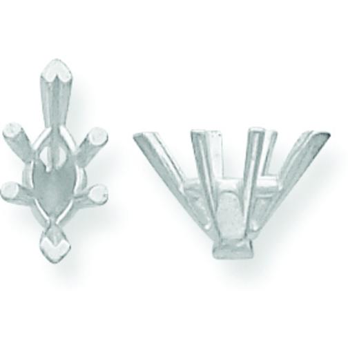 14K White Gold 6 Prong Marquise Center Head Setting (2.50X5.50 To 10.00X16.00Mm)