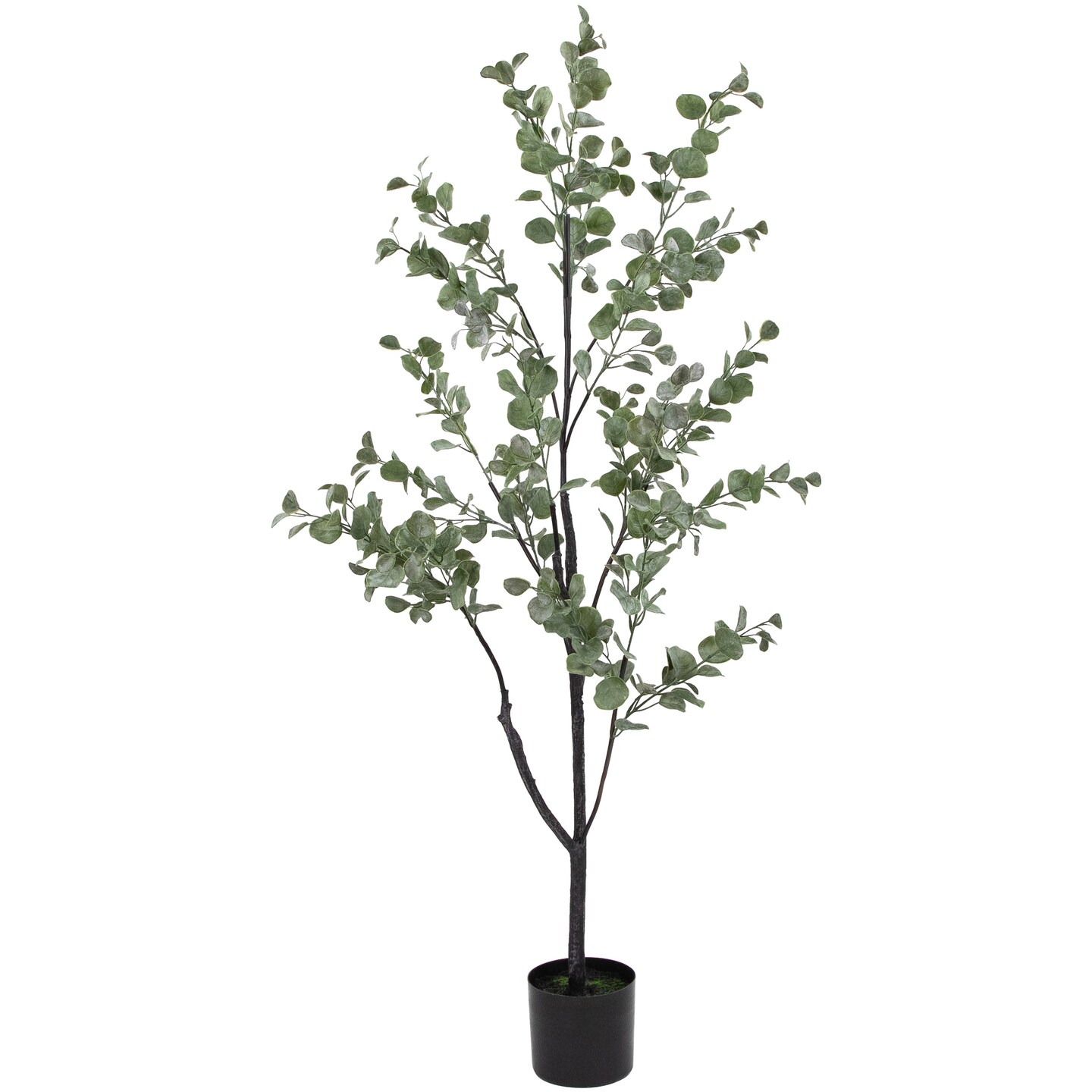 Northlight Real Touch™ Artificial Eucalyptus Tree in Black Pot 53"