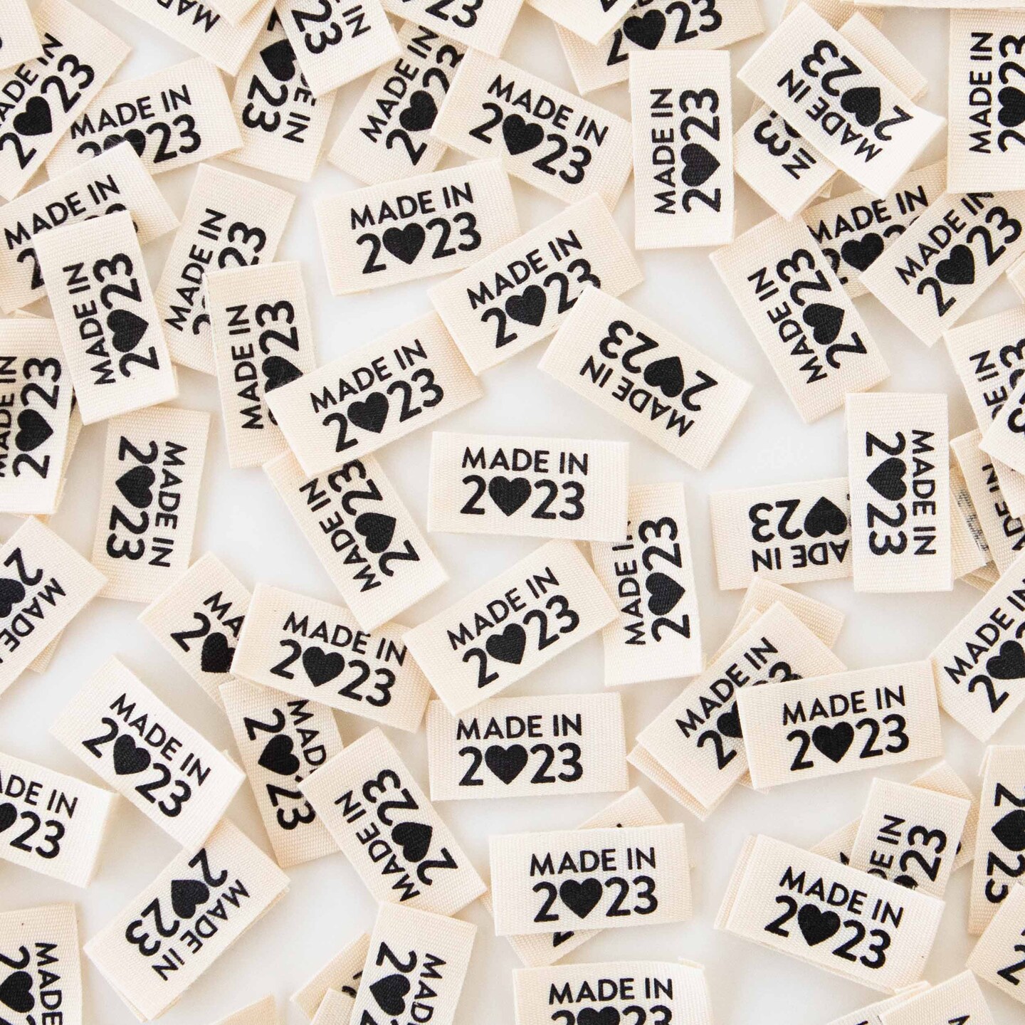 Made in 2023 Organic Cotton Sewing Labels