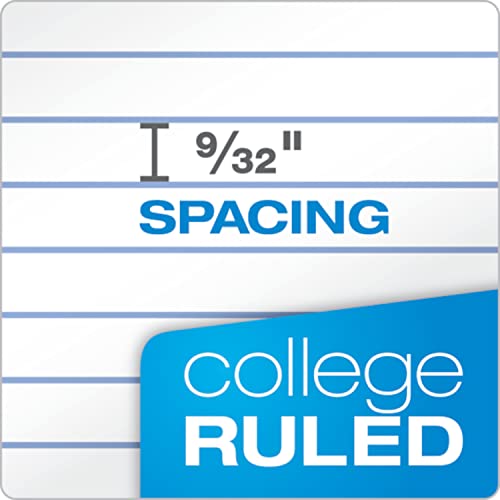 Spiral Notebook 6-Pack 1 Subject College Ruled Paper 8 x 10-1/2 Inch Color Assortment Design May Vary
