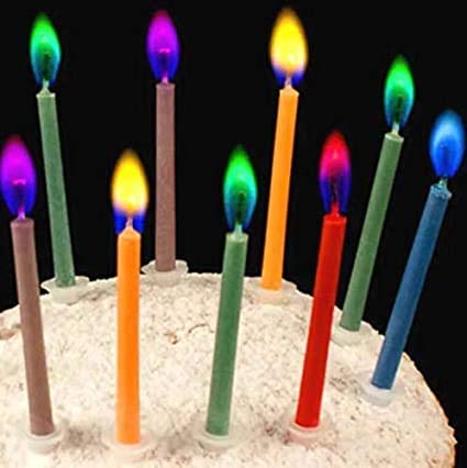 Happy birthday ribbon cake candle fire Royalty Free Vector