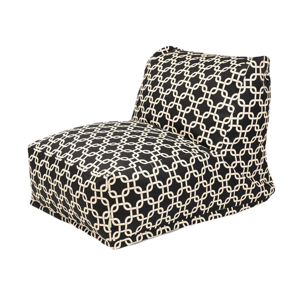 Majestic Home Goods Decorative Black Links Bean Bag Chair Lounger