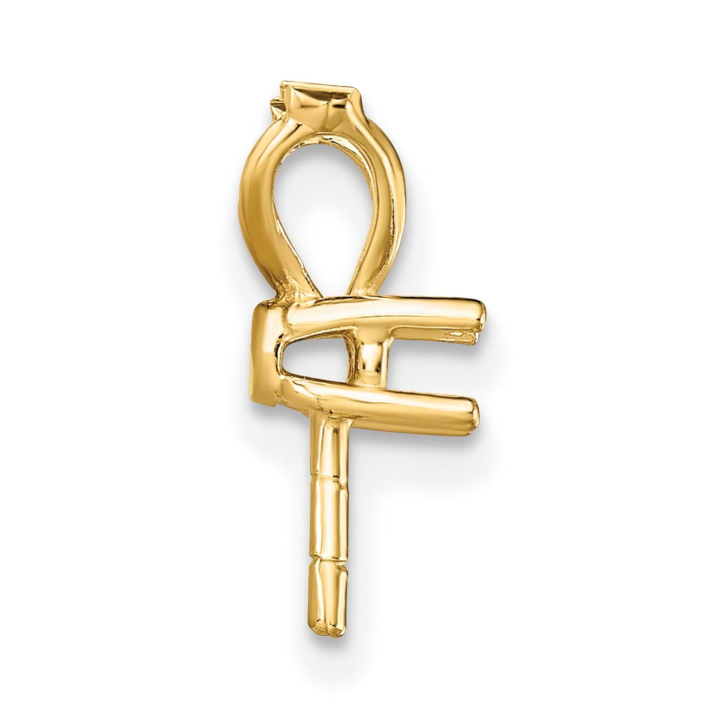 14K Gold Pearl Cup Pendant Setting